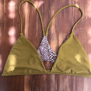acacia shaka bikini top in mustard
